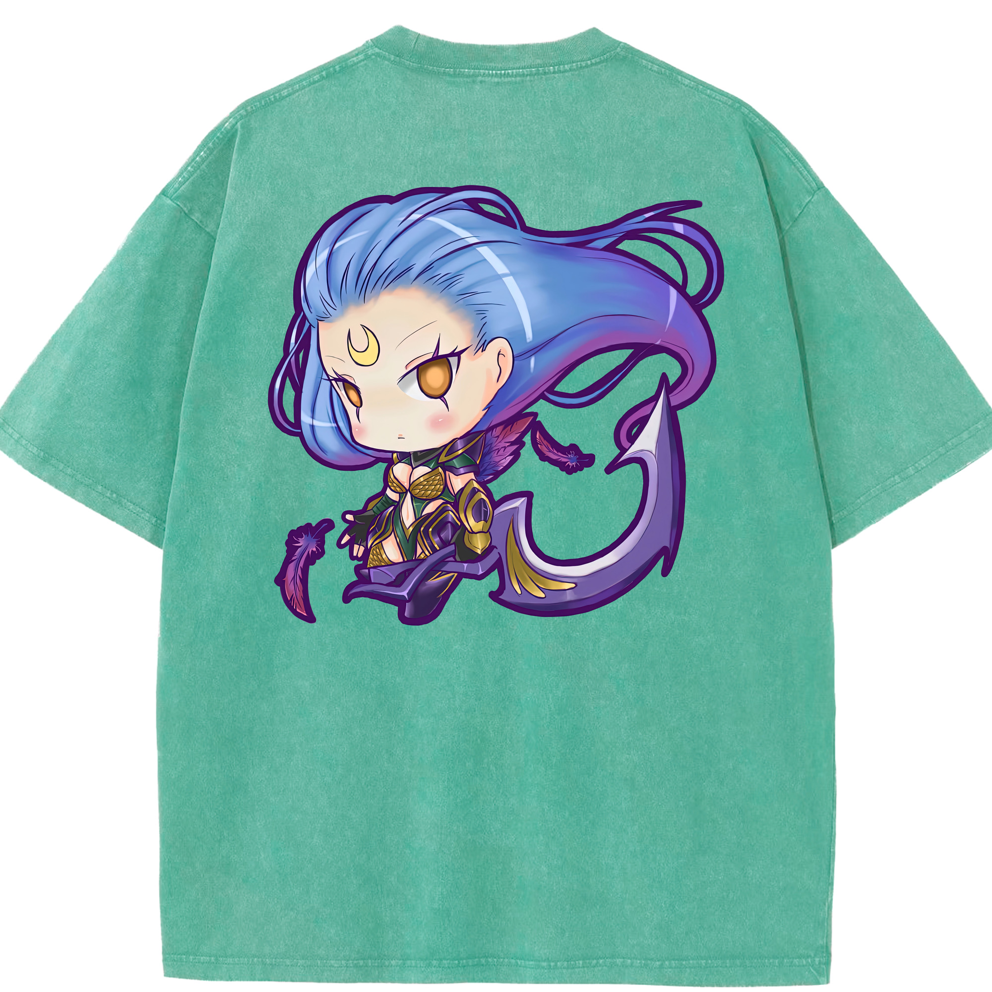 リーグ・オブ・レジェンド League of Legends LOL 綿100% ヴィンテージ風 半袖Tシャツ（背面プリント）